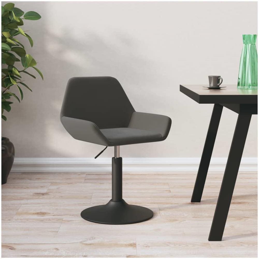 Sgabello Da Bar Grigio Scuro In Velluto - Foto 1