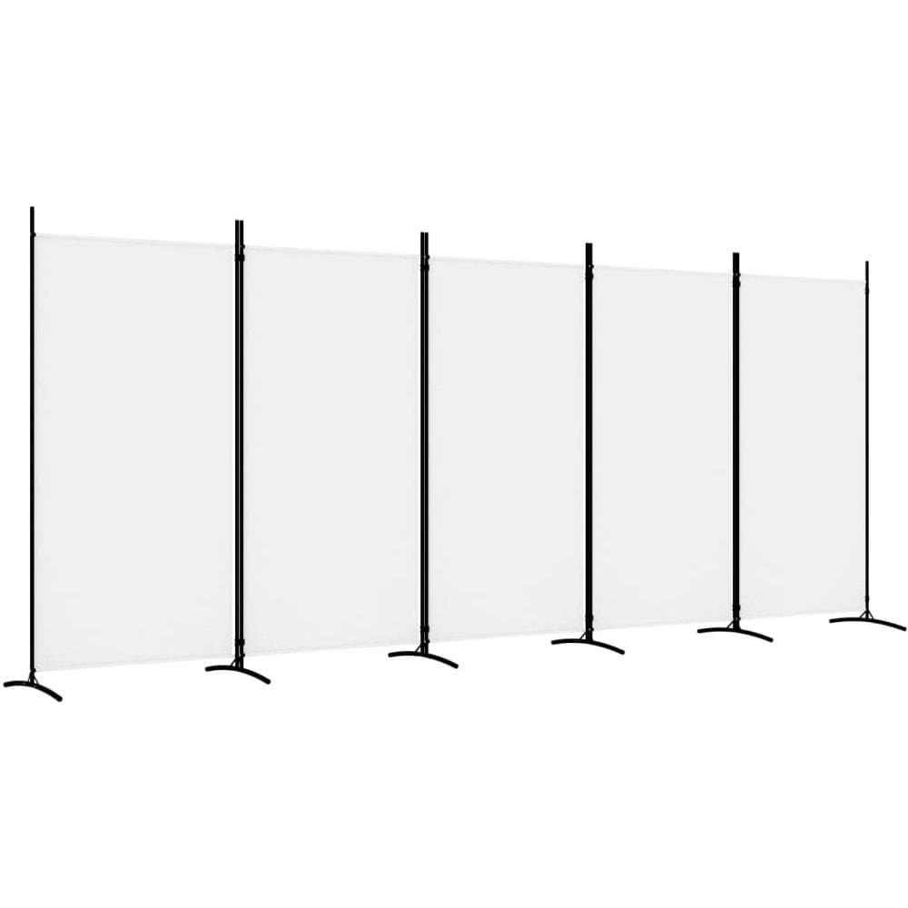 Divisorio a 5 Pannelli Bianco 433x180 cm Tessuto - Foto 2