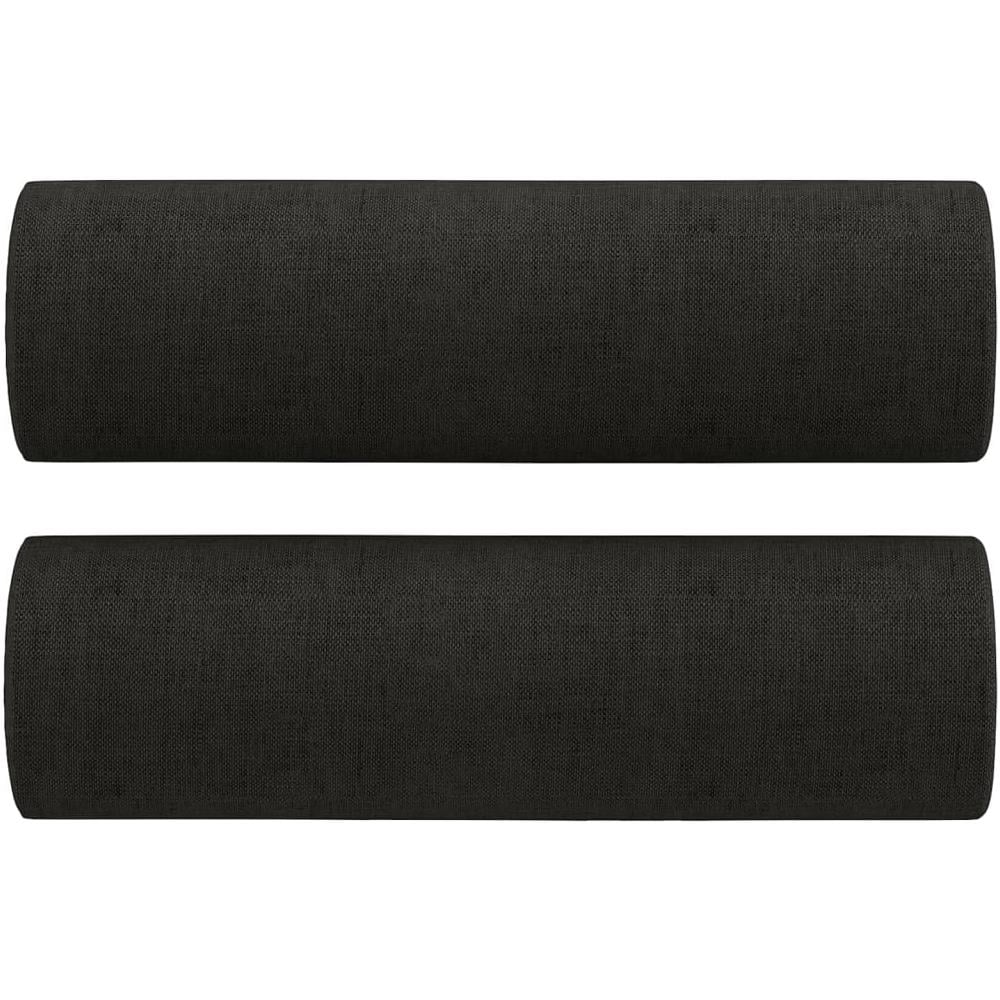 Cuscini Decorativi 2 Pz Nero 15x50 Cm In Tessuto - Foto 2