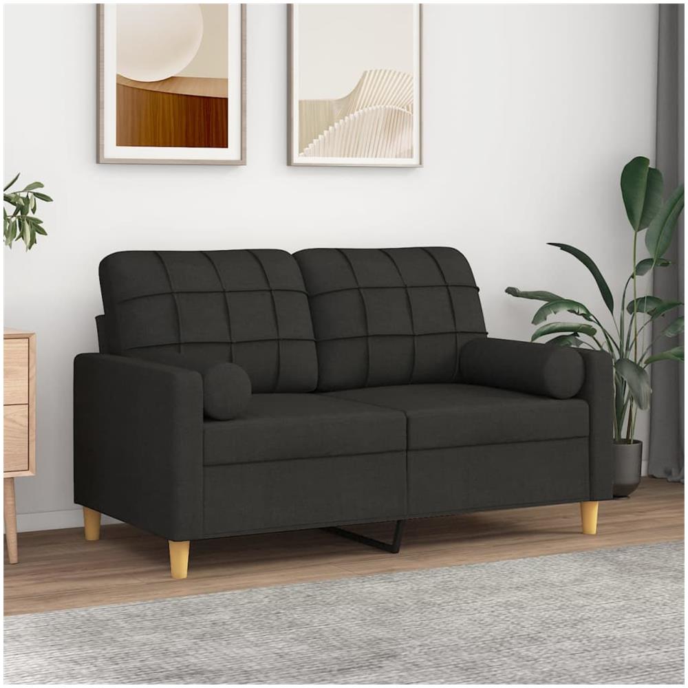 Cuscini Decorativi 2 Pz Nero 15x50 Cm In Tessuto - Foto 1