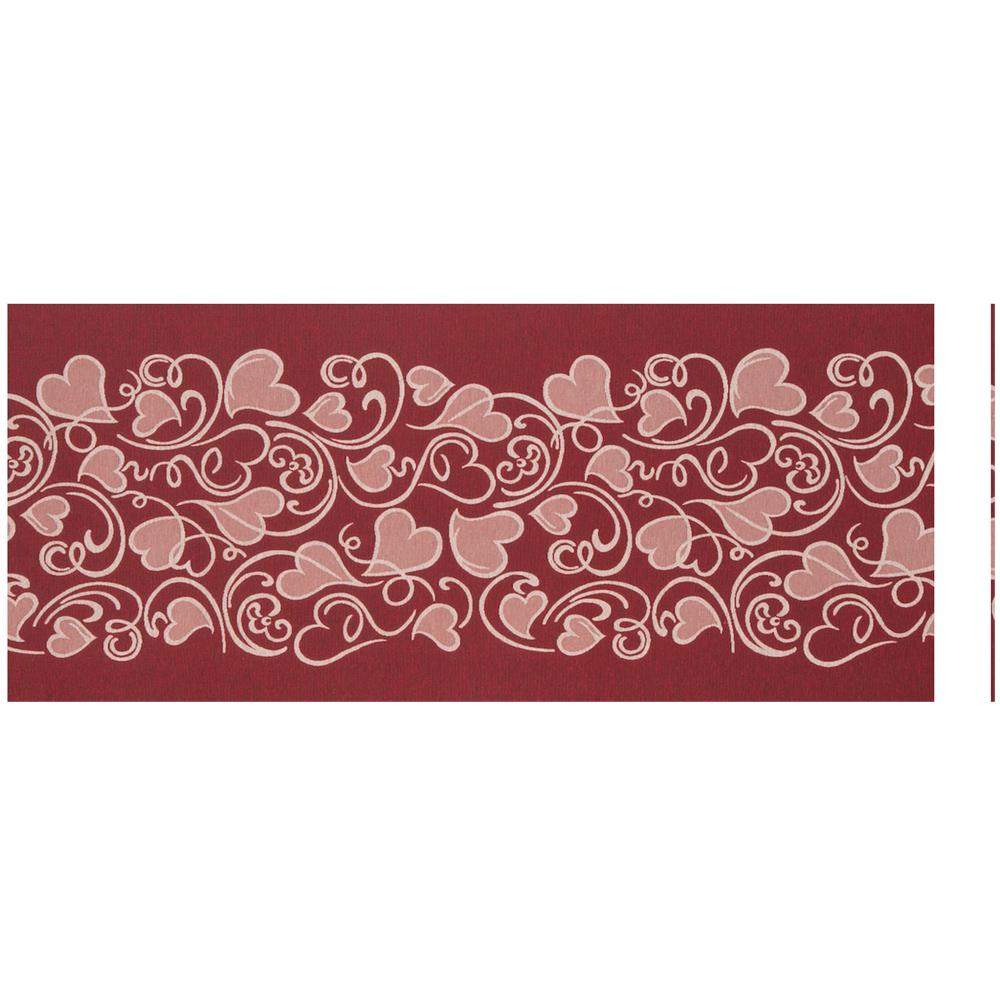 Tappeto Passatoia Tessuto Jacquard Linea Emozioni Disegno Amour Rosso 57x180 Rosso - Foto 1