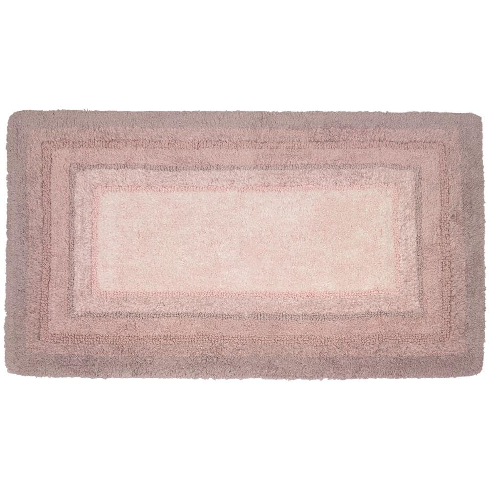 Tappeto Bagno Rettangolare In Spugna Morbida Antiscivolo Degrad&egrave; Confetto 50x80 Confetto - Foto 1