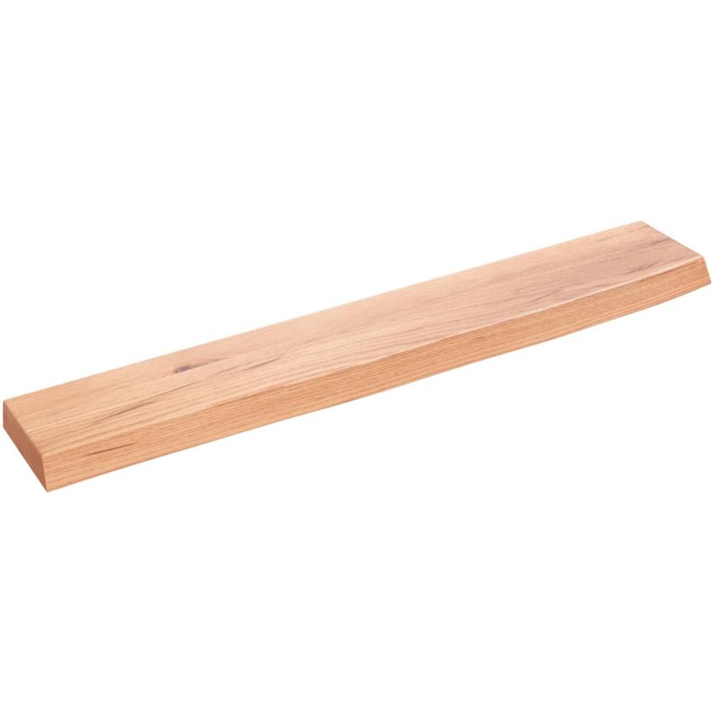 Ripiano Muro Marrone Chiaro 60x10x2 cm Massello Rovere Trattato - Foto 1