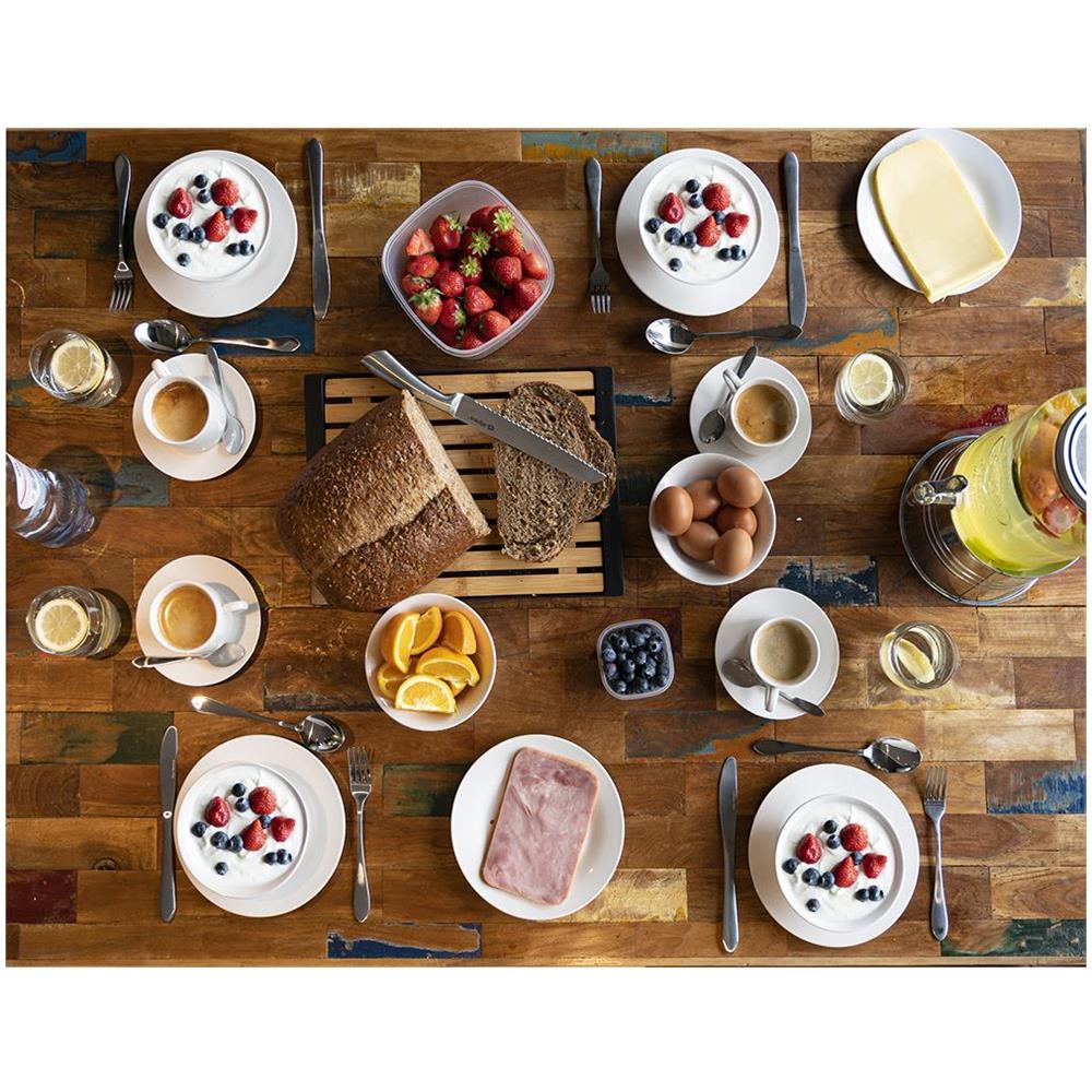 Set 16 Pezzi Servizio Piatti da Colazione per 4 Persone Ceramica Bianca Alpina - Foto 3