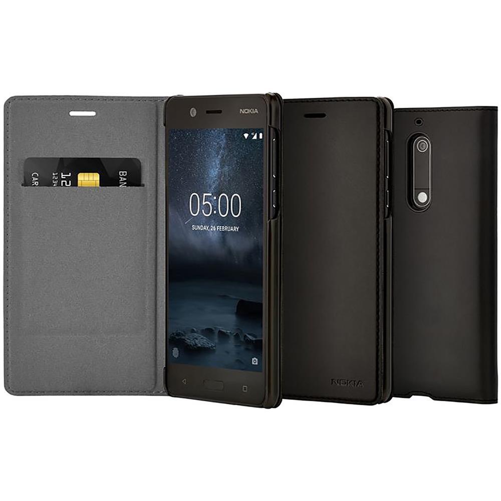 Flip Cover Custodia per Nokia 5 Colore Nero - Foto 5