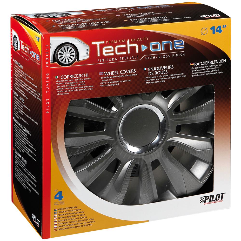 Copricerchi Auto Universali 14 Pollici Tech-one Avalone Pro Dark 31531 - Foto 7