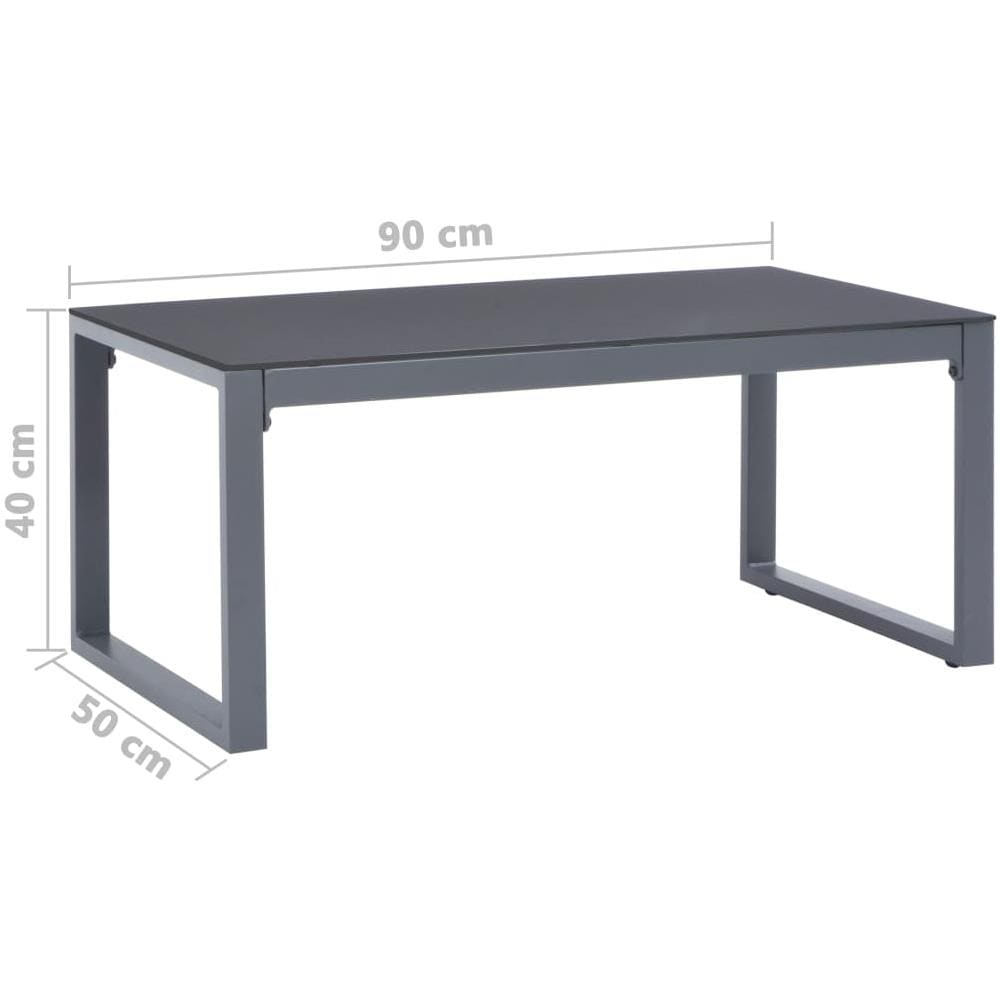 Tavolino Da Caffè 90x50x40 Cm In Alluminio - Foto 3