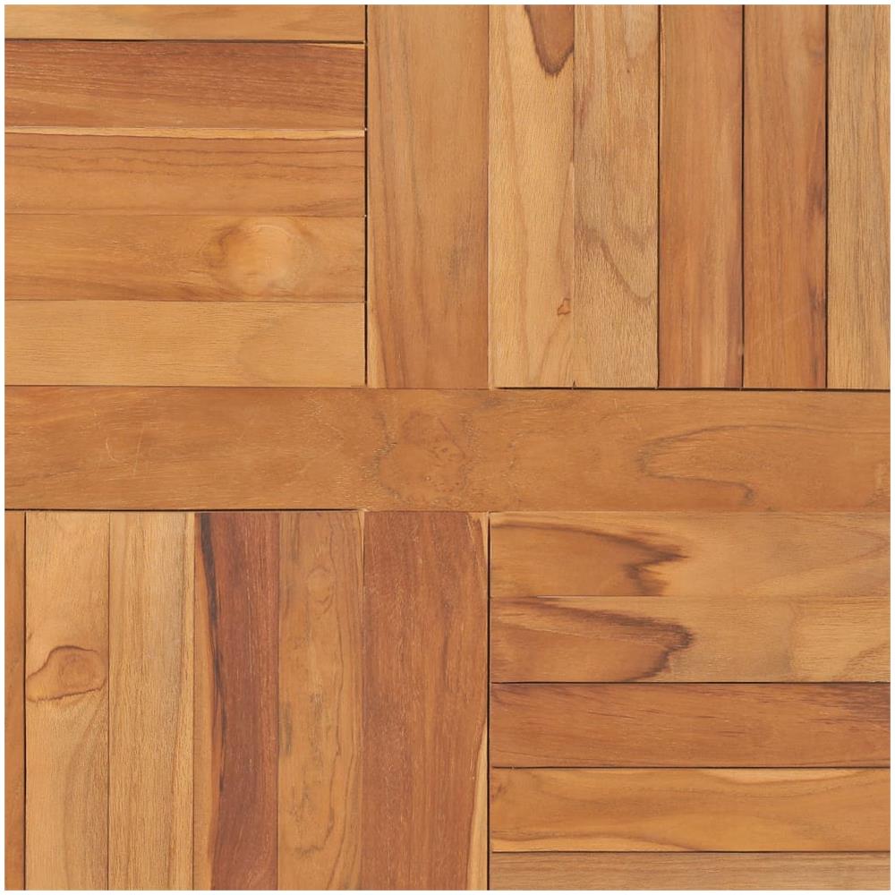Piano del Tavolo Legno Massello di Teak Quadrato 80x80x2,5 cm - Foto 2