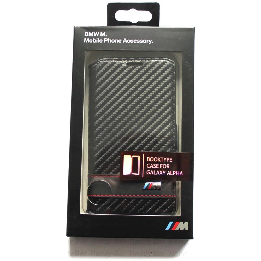 Flip Cover Custodia in Pelle per Galaxy Alpha Colore Nero - Foto 1