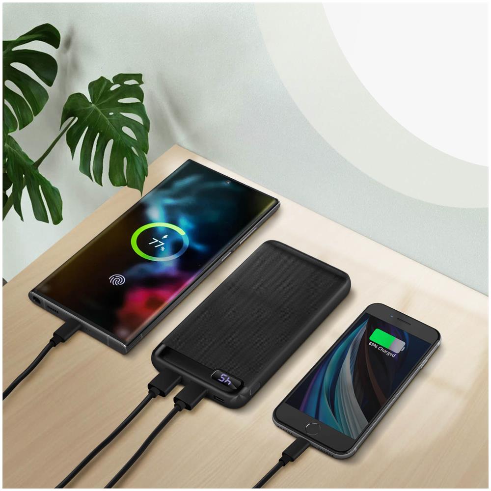 Batteria Esterna 10000mah 2 Porte Di Uscita Usb Schermo Digitale Lcd Nero - Foto 2