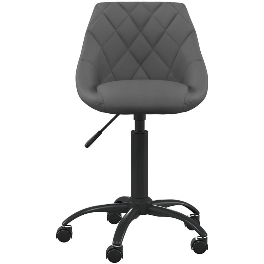 Sedia Da Pranzo Grigio Scuro In Velluto - Foto 3