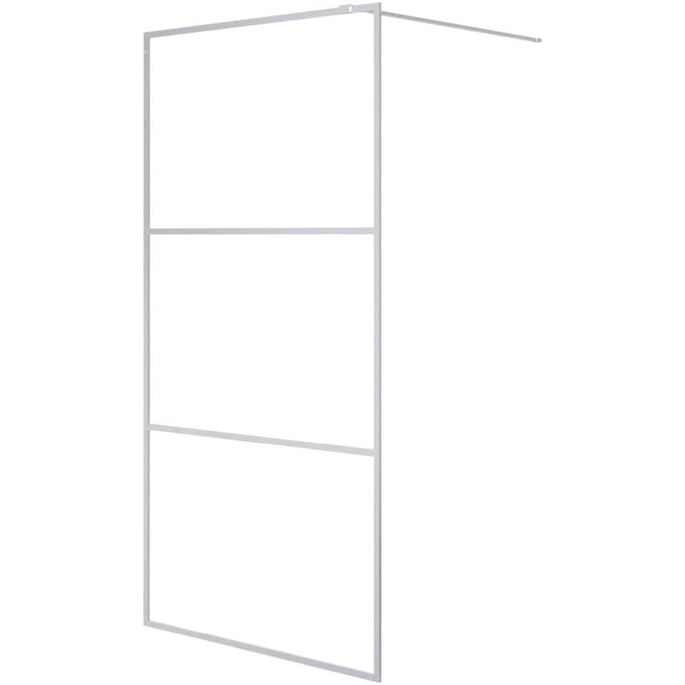 Parete Doccia Walk In Argento 100x195 Cm Vetro Trasparente Esg - Foto 2