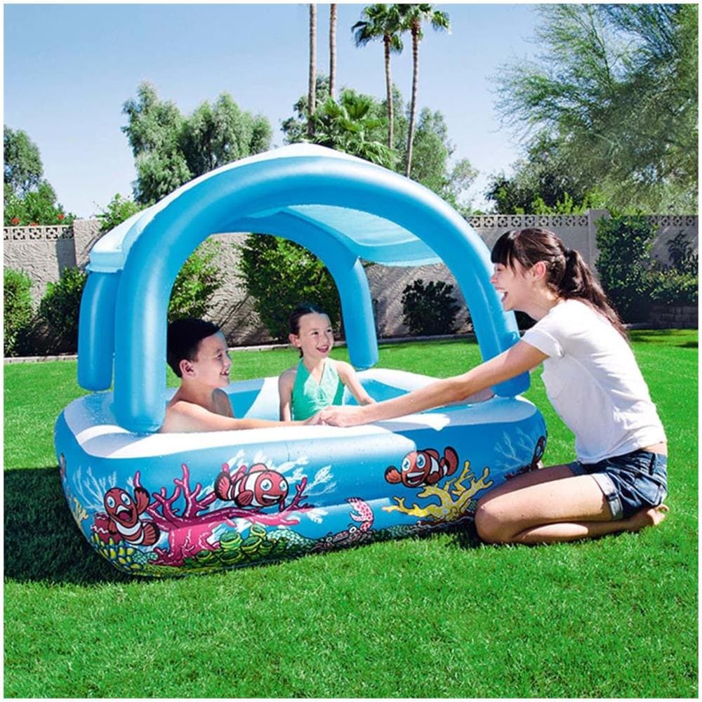Piscina Per Bambini Con Tettoia 140x140x114 Cm 52192 - Foto 1