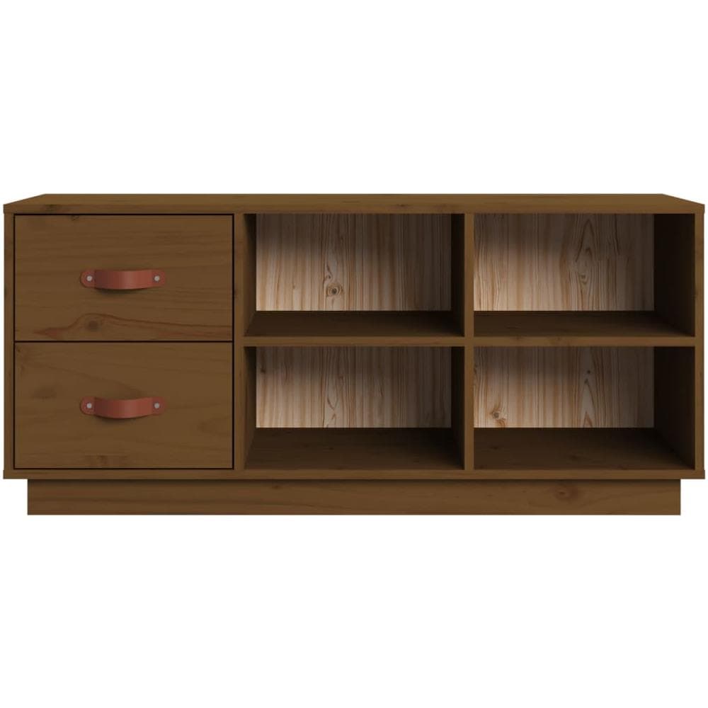 Scarpiera Miele 100x34x45 Cm In Legno Massello Di Pino - Foto 10