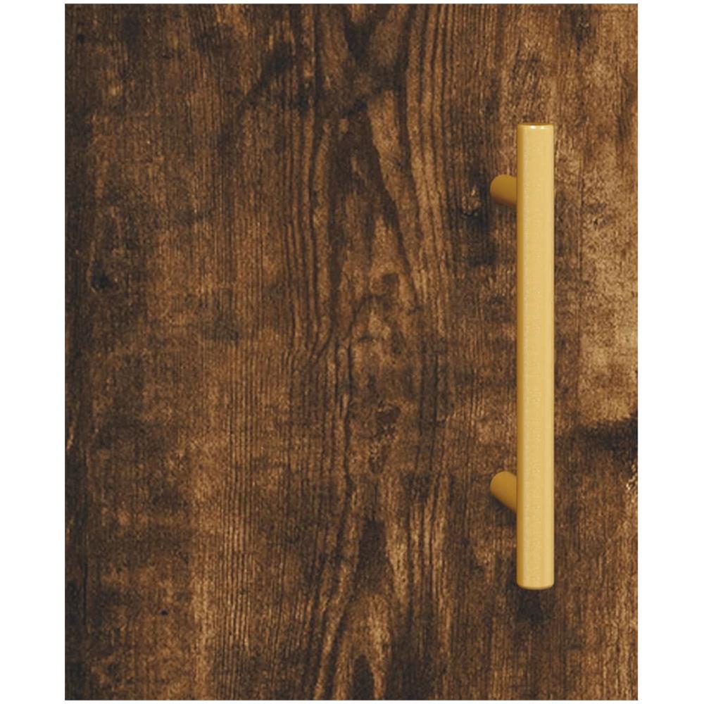 Armadietti A Parete 2 Pz Rovere Fumo In Legno Multistrato - Foto 10