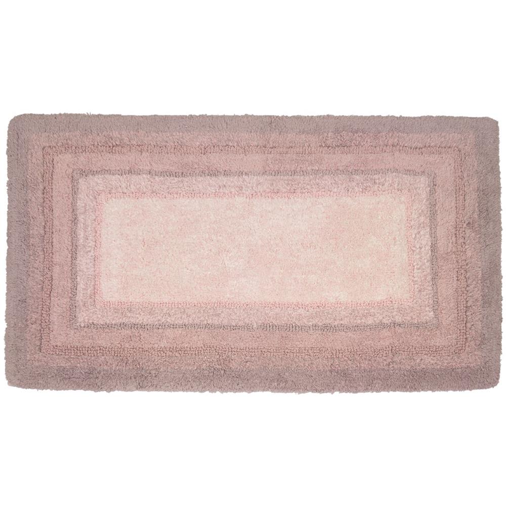 Tappeto Bagno Rettangolare In Spugna Morbida Antiscivolo Degrad&egrave; Confetto 55x110 Confetto - Foto 1