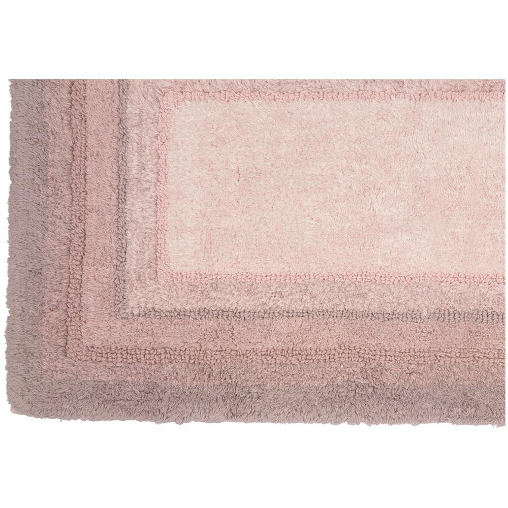 Tappeto Bagno Rettangolare In Spugna Morbida Antiscivolo Degrad&egrave; Confetto 55x110 Confetto - Foto 2
