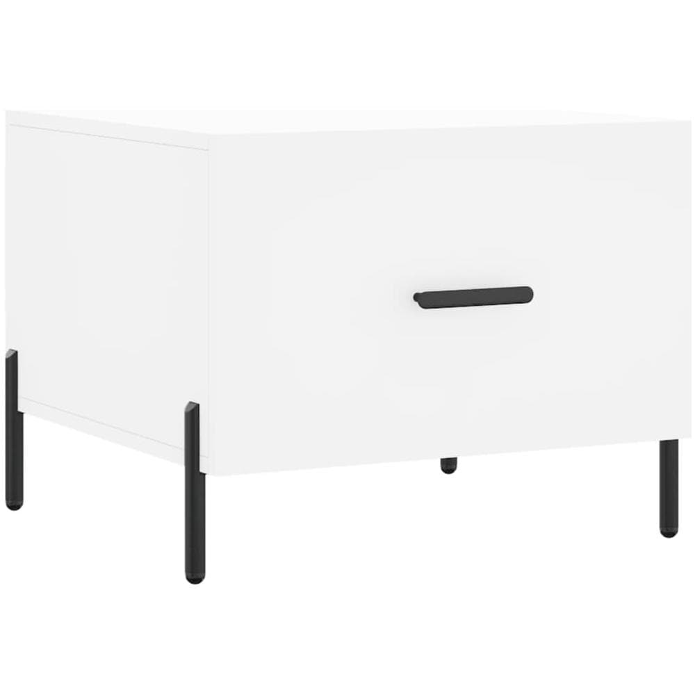 Tavolino Da Salotto Bianco 50x50x40 Cm In Legno Multistrato - Foto 2