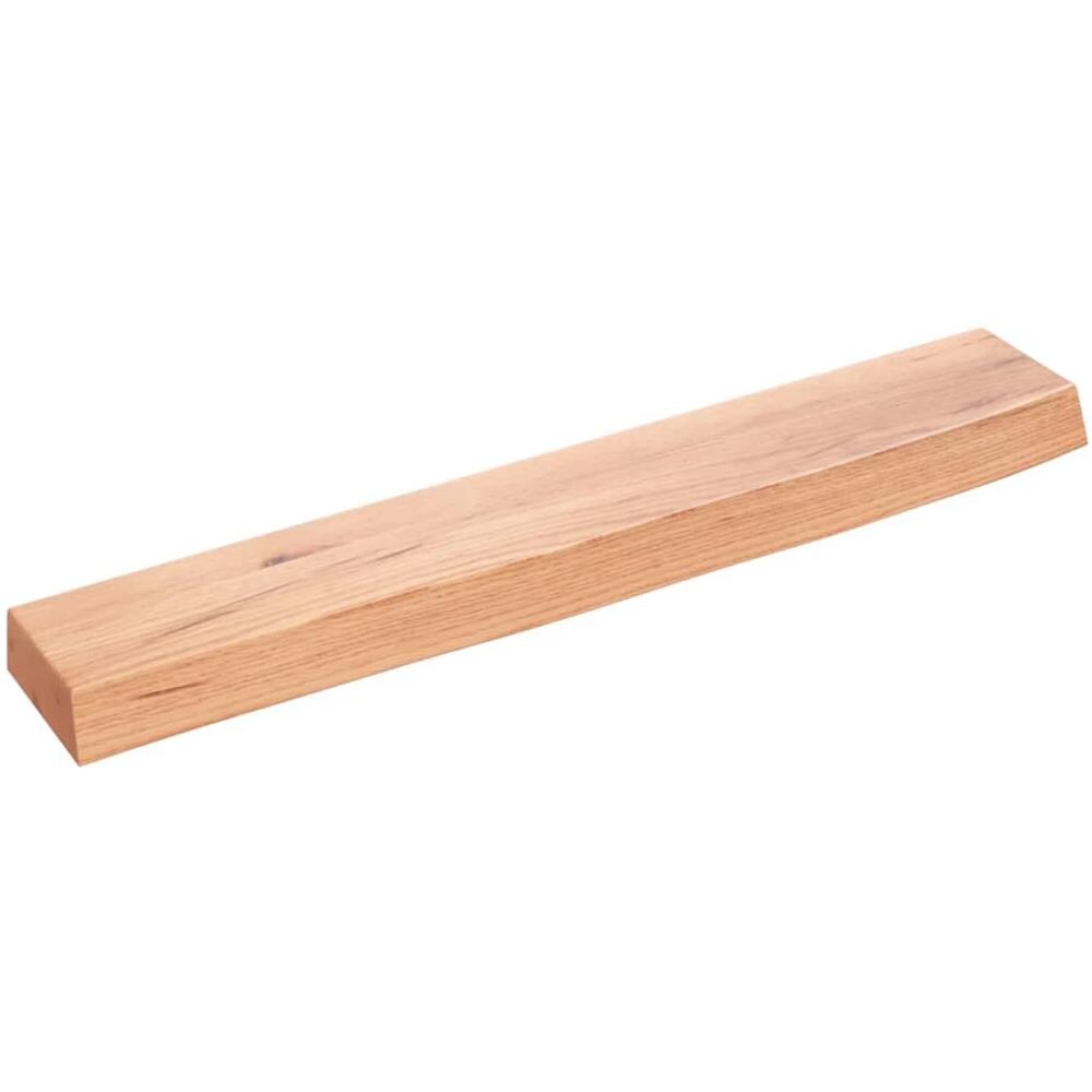 Ripiano Muro Marrone Chiaro 60x10x4 cm Massello Rovere Trattato - Foto 1