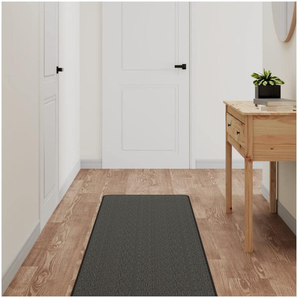 Tappeto Corsia Aspetto Sisal Antracite 50x200 Cm - Foto 1