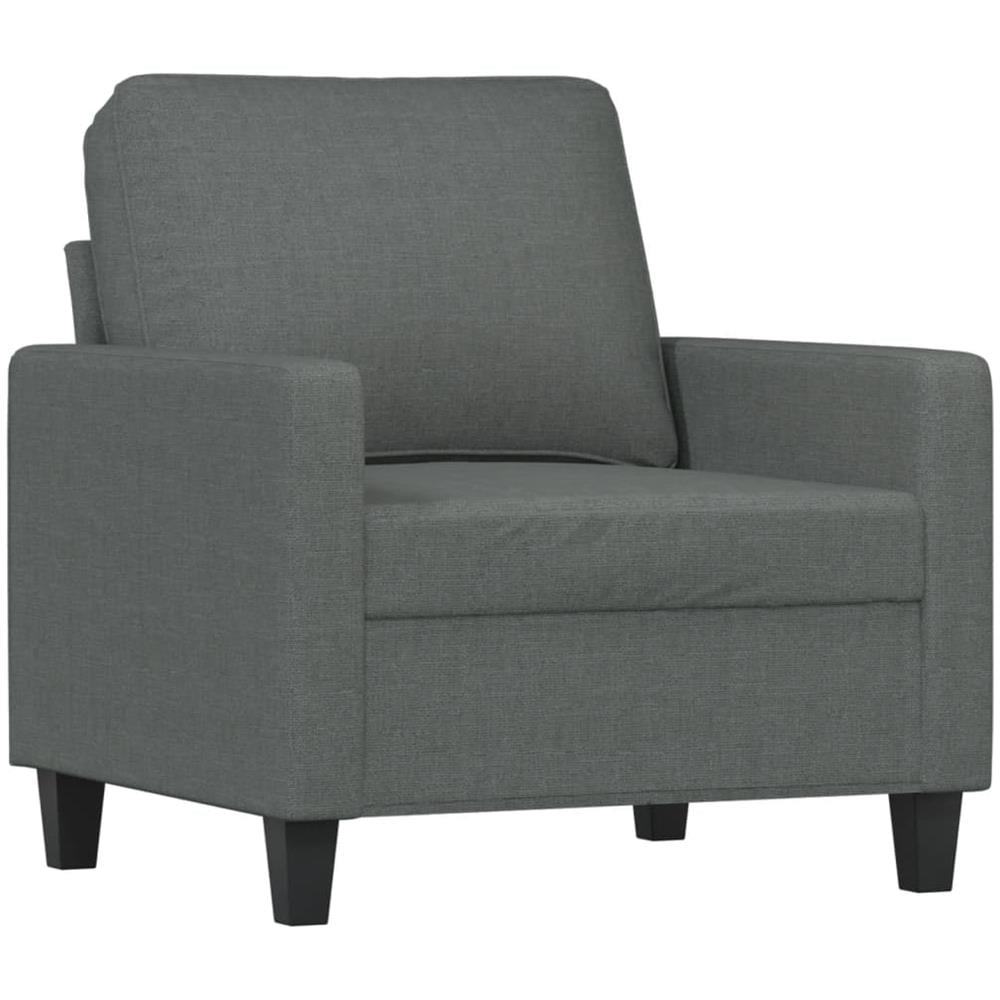 Poltrona Grigio Scuro 60 Cm In Tessuto - Foto 2