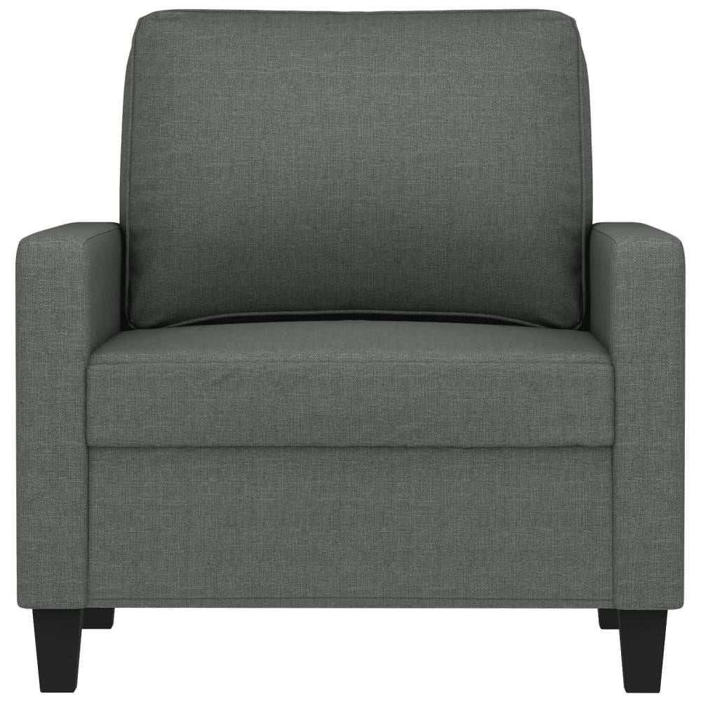 Poltrona Grigio Scuro 60 Cm In Tessuto - Foto 3