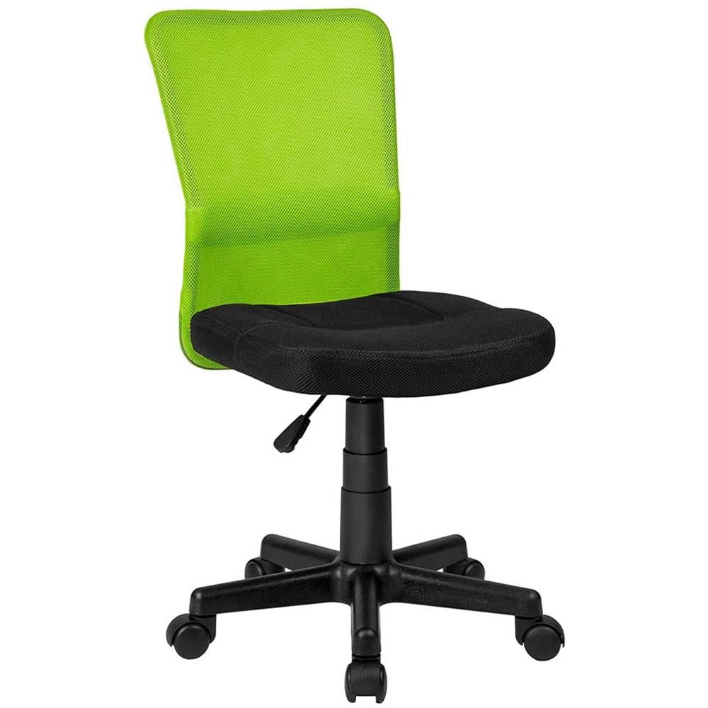 Sedia Scrivania Ufficio Cameretta Girevole Tessuto Rete Altezza Regolabile Verde - Foto 1