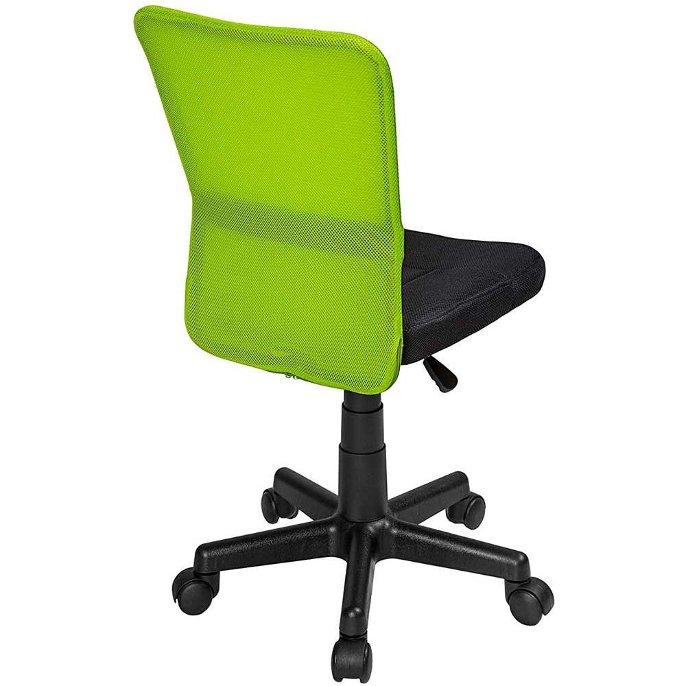 Sedia Scrivania Ufficio Cameretta Girevole Tessuto Rete Altezza Regolabile Verde - Foto 5