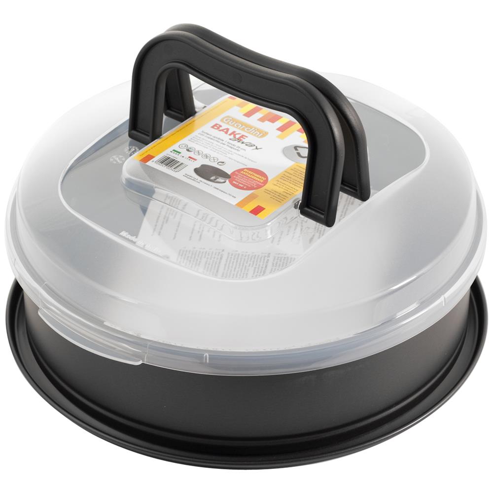 Tortiera 1 Fondo Bakeaway con Coperchio 26 cm Nero - Foto 1