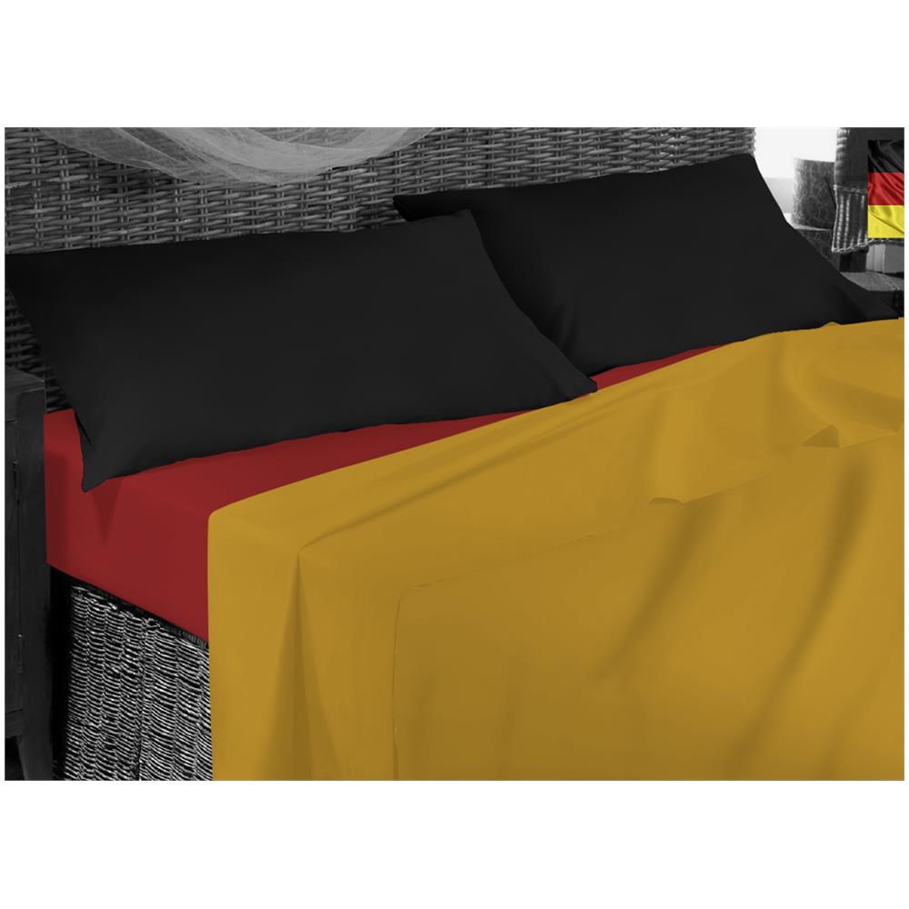 GEMITEX Set Lenzuola Singolo 100% Cotone Nero – Antipilling E Anallergico, Design Made In Italy, Con Lenzuolo Sopra 150x280, Sotto Con Angoli 90x190 E Federa 50x80