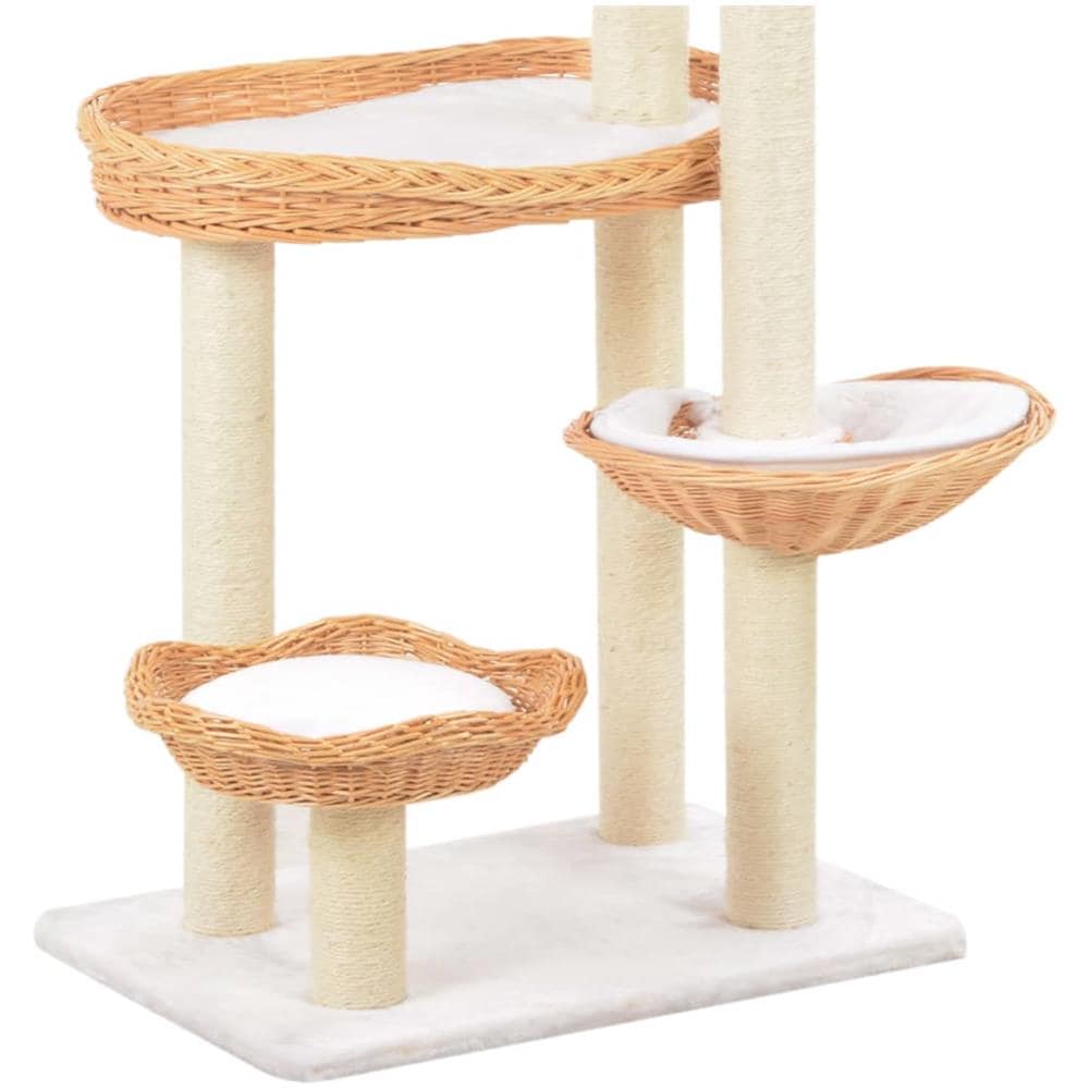 Albero Per Gatti Con Tiragraffi In Legno Di Salice Naturale - Foto 5