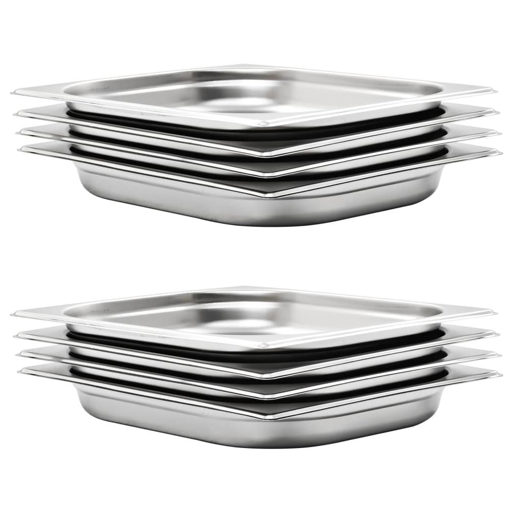 Contenitori Per Alimenti 8 Pz Gn 1/2 40 Mm In Acciaio Inox - Foto 1