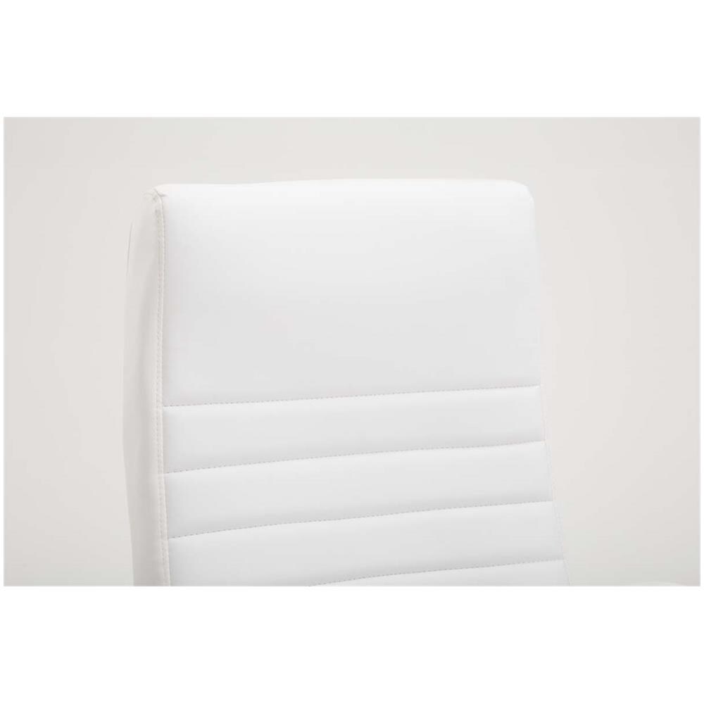 Poltrona Ufficio Valais XL in Similpelle I Sedia Ufficio Girevole Imbottita con Alto Schienale I Sedia Direttore con Braccioli Rivestiti Bianco - Foto 5