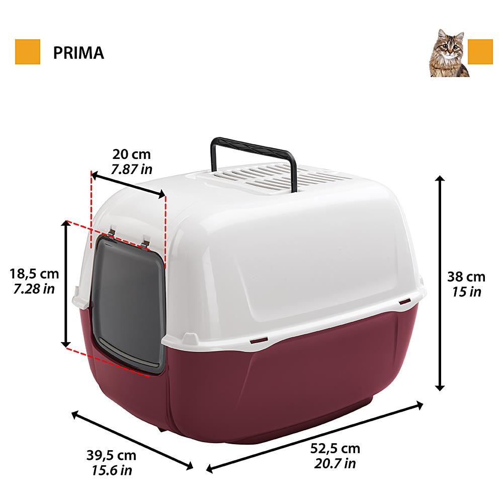 Lettiera Chiusa Per Gatti Prima Con Due Filtri Al Carbone Antiodore Inclusi, Porta Oscurata E Manico - Foto 2