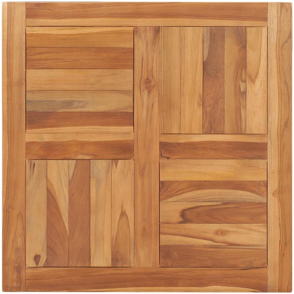 Piano del Tavolo in Legno Massello di Teak 70x70x2,5 cm - Foto 1