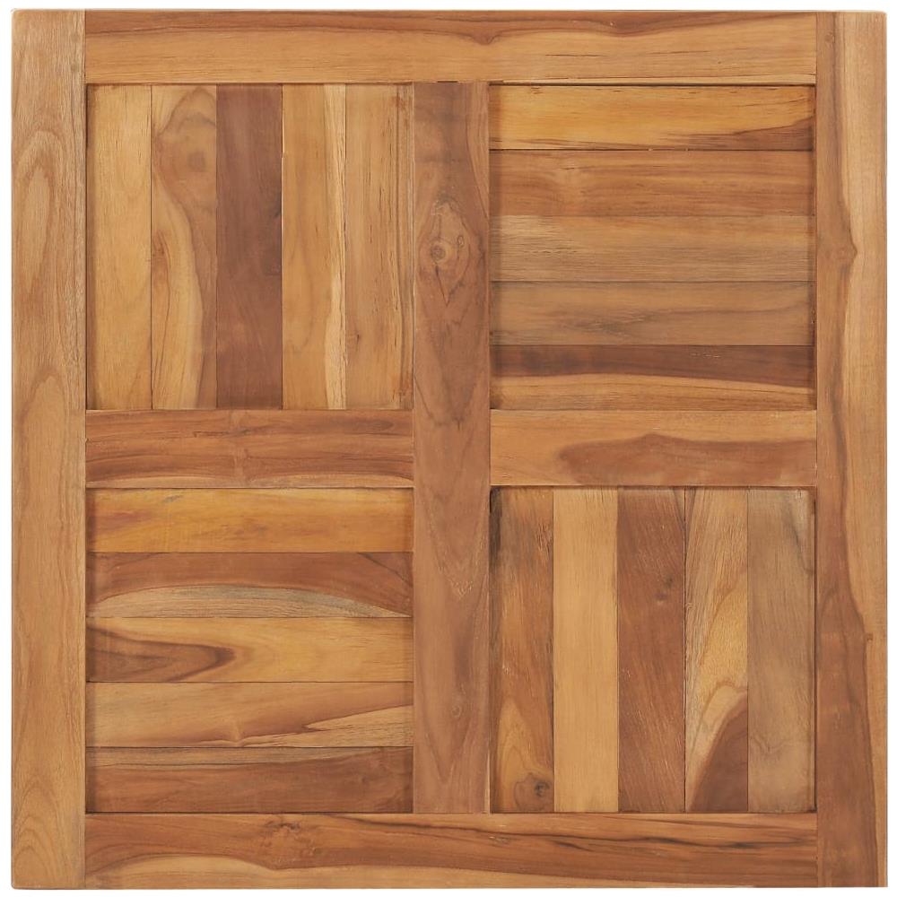 Piano del Tavolo in Legno Massello di Teak 70x70x2,5 cm - Foto 2