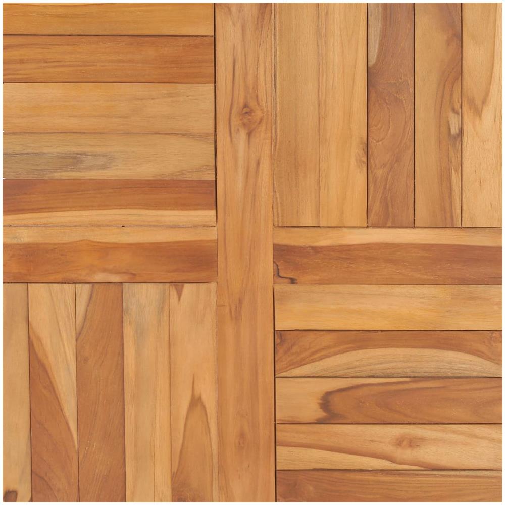 Piano del Tavolo in Legno Massello di Teak 70x70x2,5 cm - Foto 3