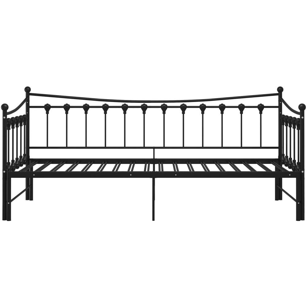 Telaio Divano Letto Estraibile Nero In Metallo 90x200 Cm - Foto 8