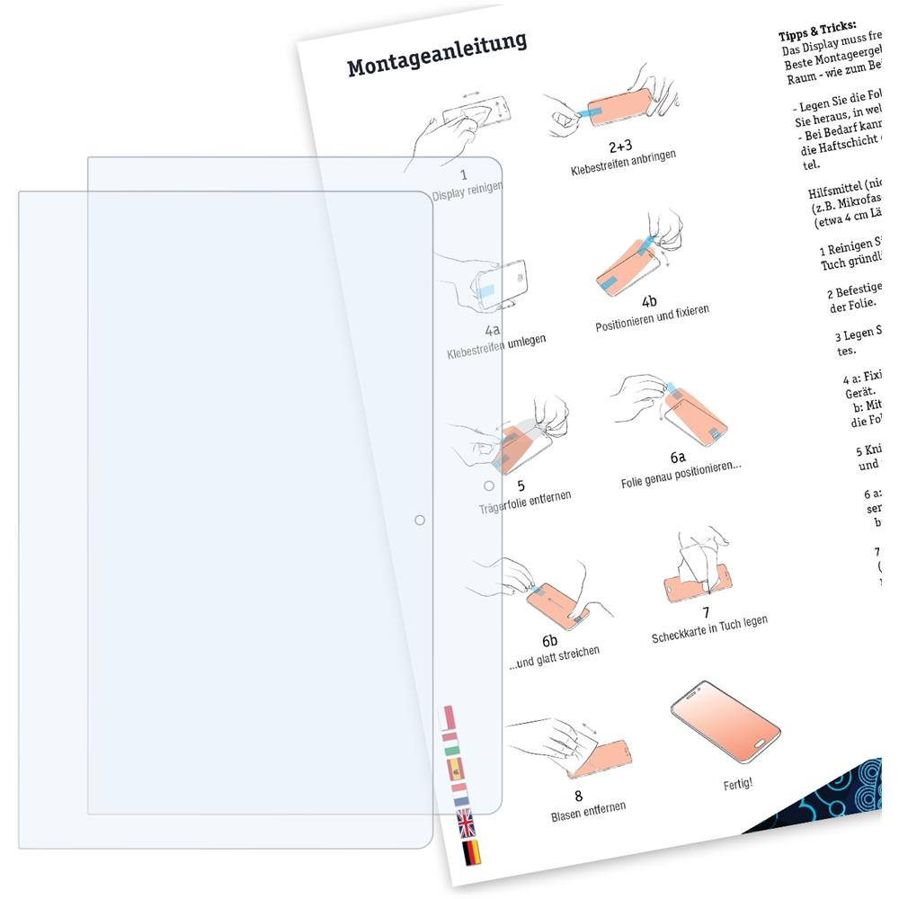 Bruni 2x Proteggi Schermo per Teclast M16 Pellicola Protettiva 