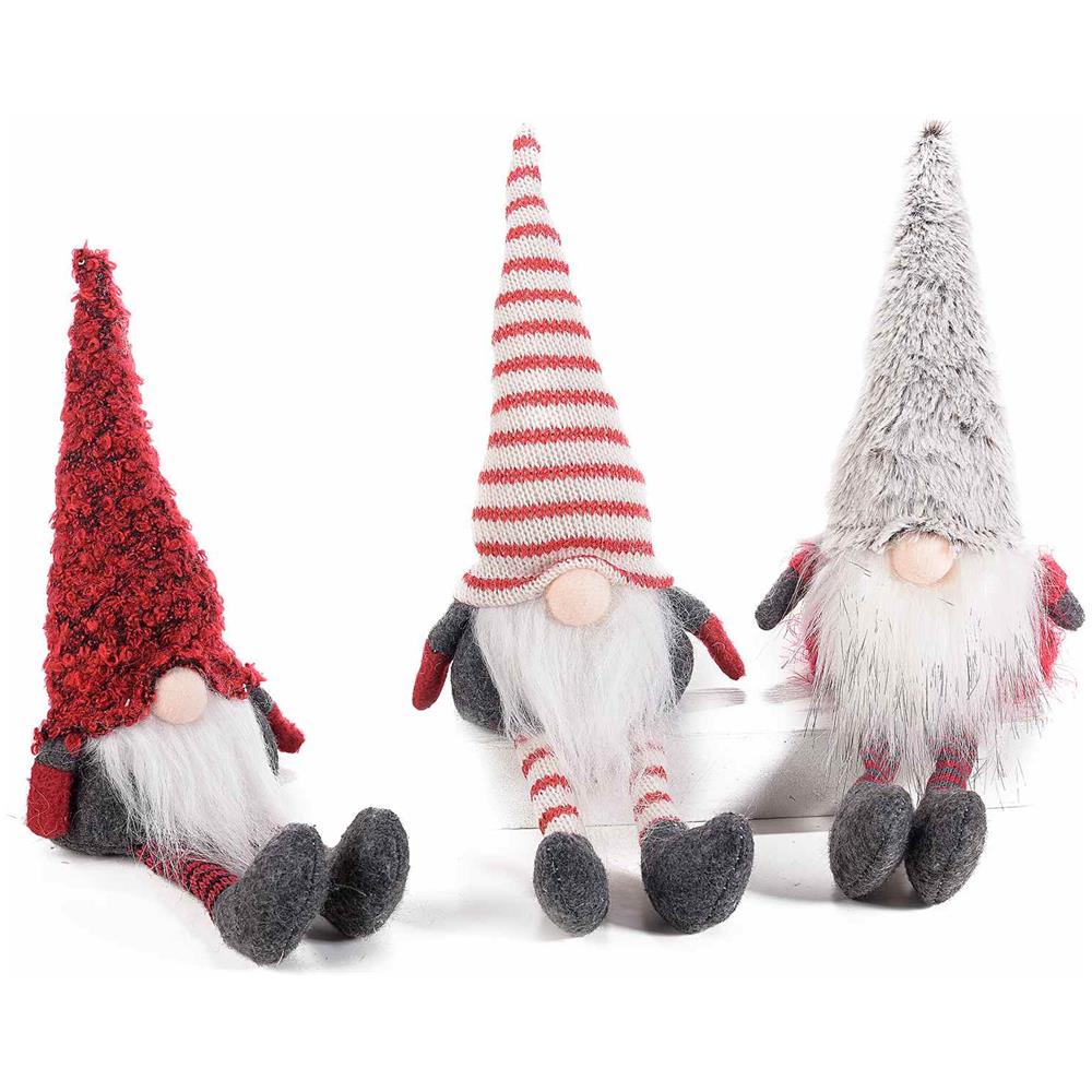 Babbi Natale Decorativi Set Da 3 Pupazzi Di Babbo Natale Con Gambe E Barba Lunga Idea Regalo - Foto 1