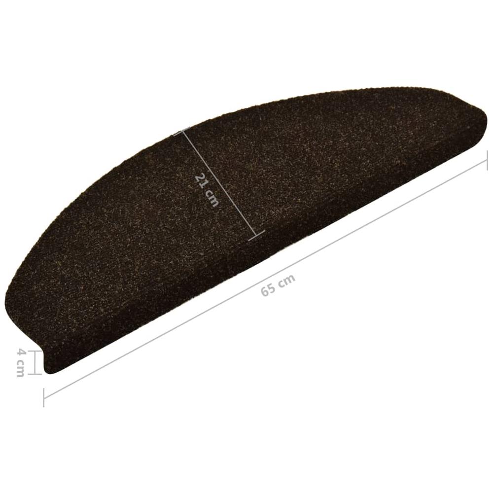 Tappetini per Scale 15 pz Marrone Scuro 65x21x4 cm Agugliati - Foto 8