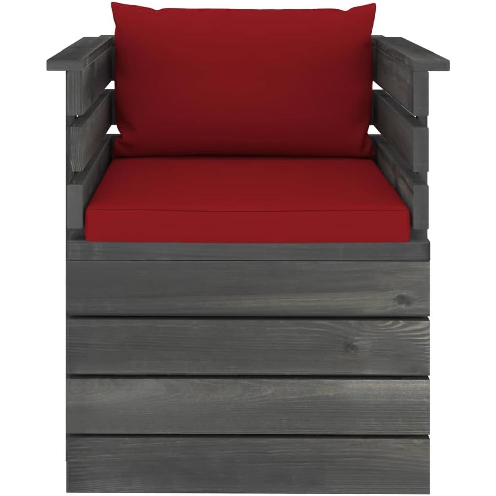 Poltrona da Giardino con Cuscini in Legno di Pino - Foto 2