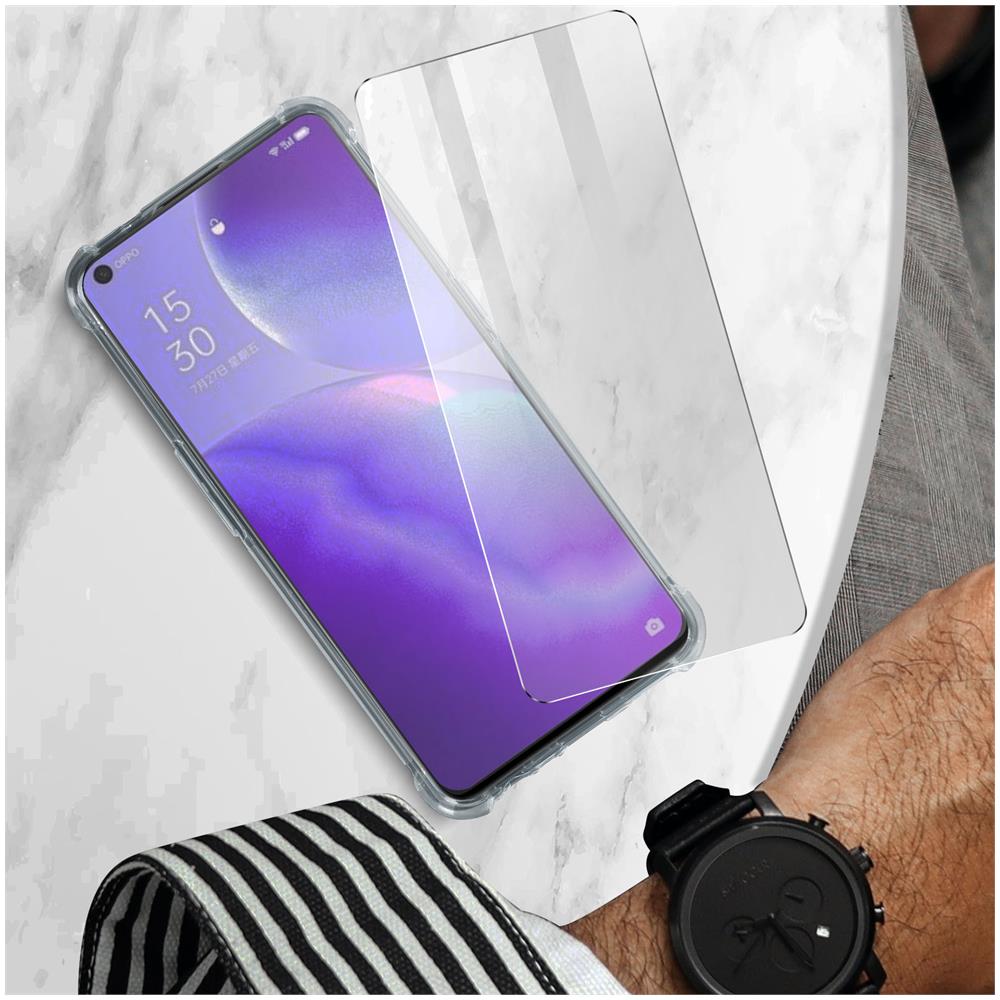 Kit Protezione Oppo Reno 5 5g Cover Flessibile + Vetro Temperato Trasparente - Foto 2
