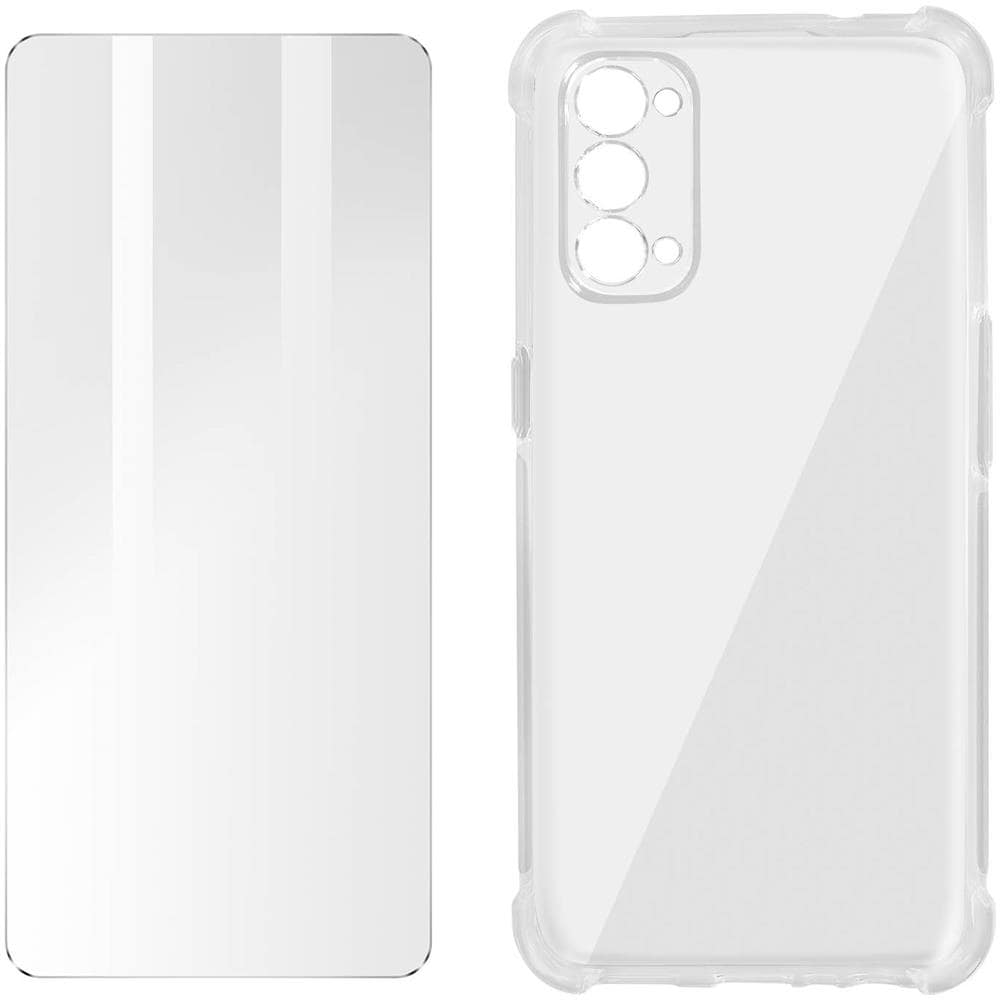Kit Protezione Oppo Reno 5 5g Cover Flessibile + Vetro Temperato Trasparente - Foto 1