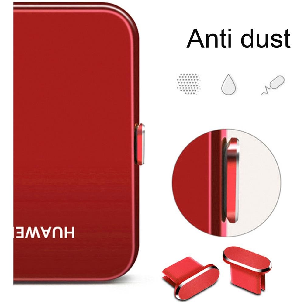 Cappuccio Protettivo Compatibile Con Usb C In Rosso - Spina Di Protezione Dalla Polvere Spina Per La Porta Di Ricarica Antipolvere - Foto 6