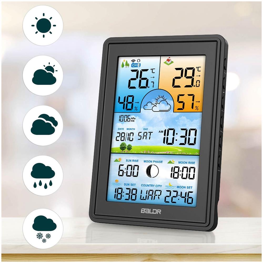 Stazione Meteo Con Display Bd-906 Nero - Foto 7