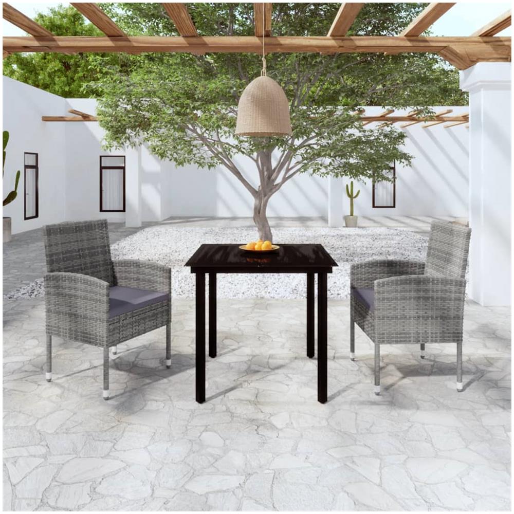 VIDAXL - Set Mobili Da Pranzo Per Giardino 3 Pz Antracite - ePRICE