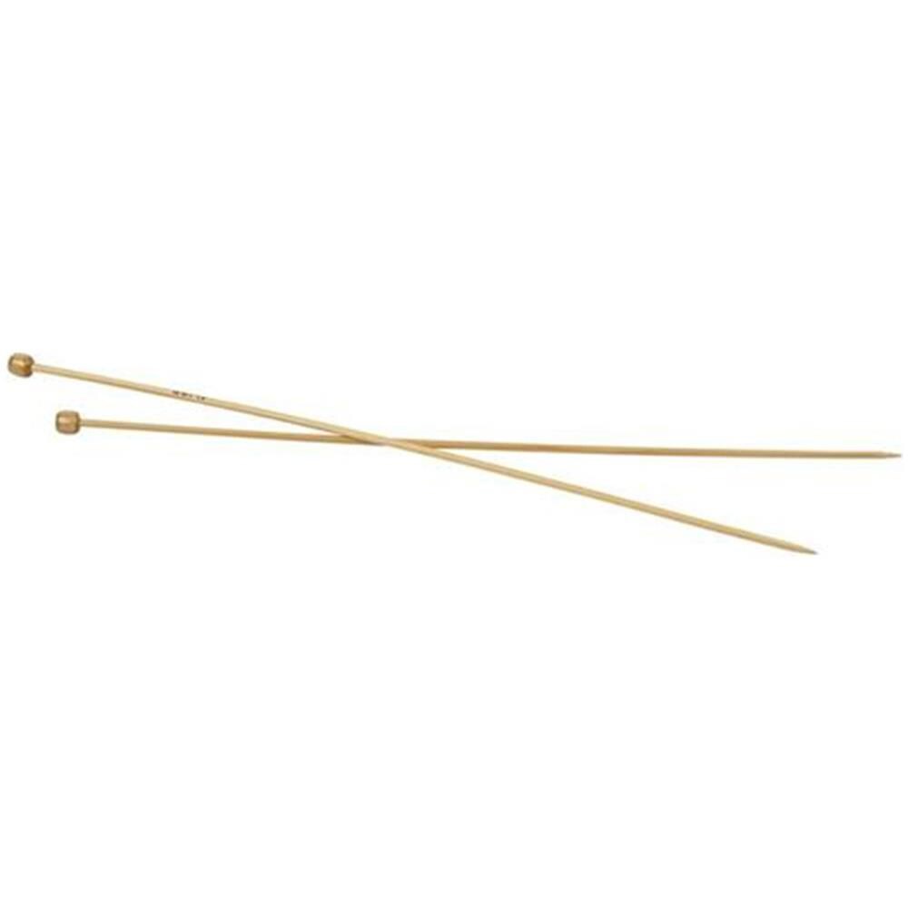 2 Aghi Da Maglia In Bambù Da 35 Cm - Ø 3,5 Mm - Foto 1