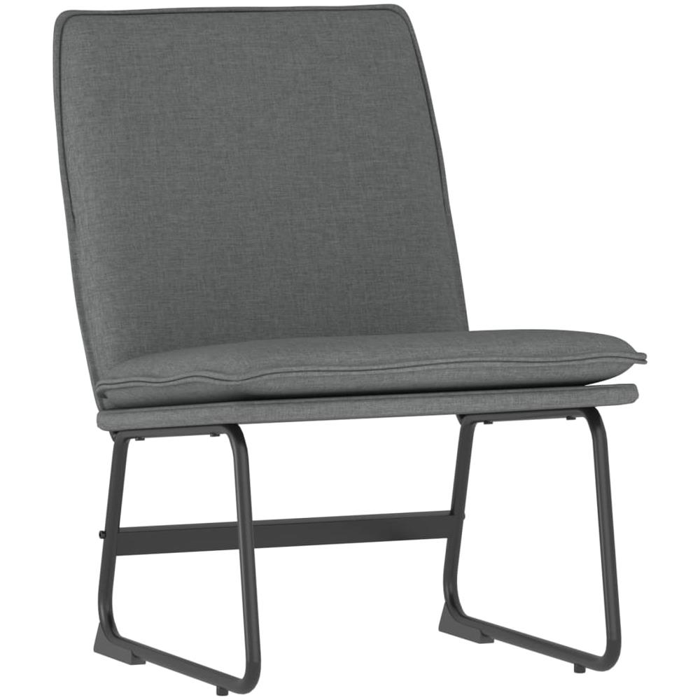 Sedia Lounge Grigio Scuro 52x75x76 Cm In Tessuto - Foto 2
