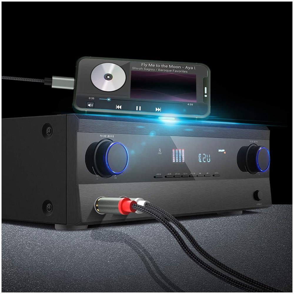 Cavo Audio Stereo Da Usb-c A 2x Rca Grey - Foto 2